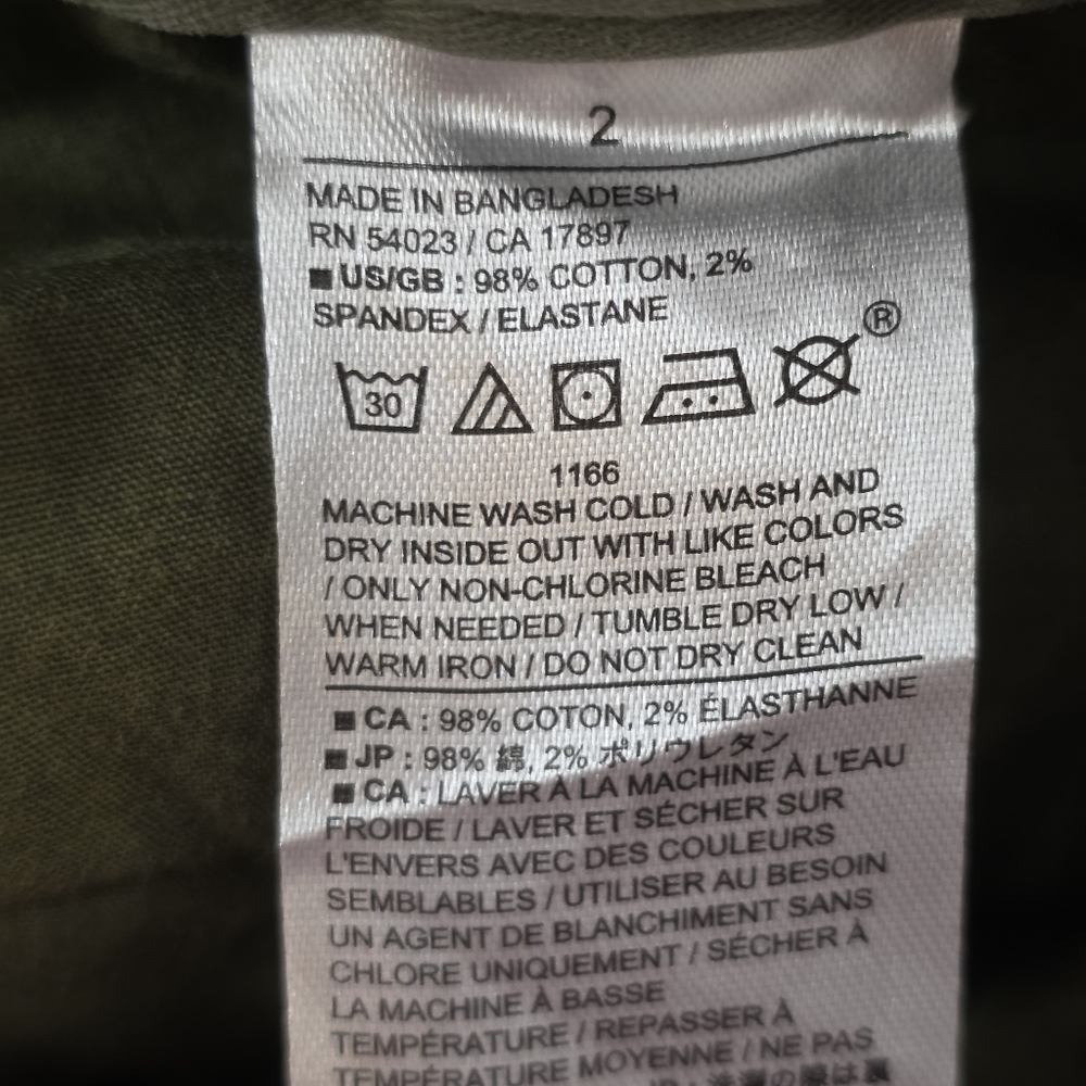 Banana Republic Chino Shorts Olive Green Belted High Rise Women Size 2 NWT - Picture 7 of 9